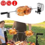 Barbecue - lzq - tournebroche lectrique 107cm - acier inoxydable - 10kg capacit - moteur 4w
