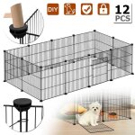 Enclos pour lapins - lzq - cage pour cochons dinde - noir - petit - rongeur