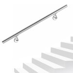 Main courante - lzq - 160 cm - acier inoxydable - int�rieur & ext�rieur - supports muraux