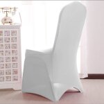 Housses de chaise universelles en stretch - lzq - lot de 50 - blanc - lavable - d�houssable - salle � ...