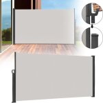 Brise vue rtractable - lzq - gris - protection uv - 18 x 3 m