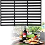 Grille de barbecue - lzq - rectangulaire - fonte �maill�e - 60 x 40 cm - robuste et durable
