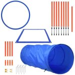 Set dobstacles dagilit� pour chiens lzq - ensemble de formation avec barres et tunnel
