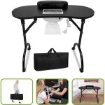 Table de manucure pliante avec aspiration - lzq - noir Table de manucure pliante avec aspiration - lzq - noir