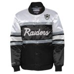 M&n heavyweight satin veste - script oakland raiders