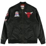 Veste bomber satin - mitchell & ness - collection nba hardwood classics - chicago bulls - homme