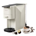 Machine � caf� � capsules - moohop - 3 in 1 - 20 bars - r�servoir 700 ml - blanc