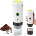 Machine � caf� portable - mioloe - 3 en 1 - compatible capsules et caf� moulu - 150 ml - 60 ml