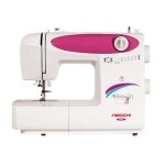 Machine � coudre automatique necchi n82 - rose blanc - �tape 4 5 mm - boutons rotatif