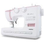 Machine � coudre - medion - sm 60 - 62w - 24 points + points doubles - 700 tr / min - led - rose