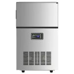Machine à glaçons - vidaxl - argentée - 45 kg de glace par jour - indicateur lumineux intelligent Machine à glaçons - vidaxl - argentée - 45 kg de glace par jour - indicateur lumineux intelligent