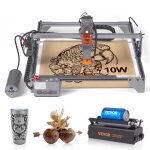 Machine � graver laser - vevor - a7 - 10 w - 40 x 40 cm - rouleau rotatif