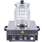 Machine  hot - dog en acier inoxydable machine  hot - dog grille commerciale avec couvercle en verre ...