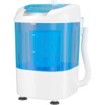 Machine � laver semi - automatique goplus 2kg - lavage rapide 10 minutes - compact & portable - bleu