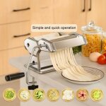 Machine � p�tes manuelle - qingque - inox - r�glage d�paisseur 9 vitesses - largeur 2mm / 6mm - facile ...
