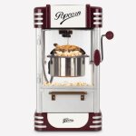 Machine � popcorn hkoenig - pop330 - design retro - capacit� 50g - lumi�re int�rieure de maintien au ...