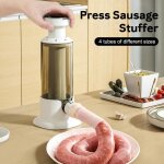 Poussoir  saucisses - qingque - manuel - 4 tubes de remplissage - antidrapant - grande capacit