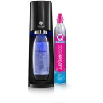 Machine  soda - sodastream - e - terra - 1 bouteille lave - vaisselle - 1 recharge co2 60l - noir
