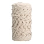 Macram� coton corde naturel 3mmx200m boh�me tiss� fil pr tenture mural diy beige