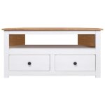 Meuble tv dangle - gototop - panama - blanc - pin massif - 93x49x49 cm