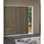 Madecostore lot de 5 lamelles verticales 89mm ancona pour store californien - marron - l89 x h280cm
