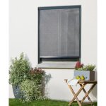 Madecostore moustiquaire enroulable alu - gris anthracite - l100 x h160cm