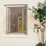Madecostore moustiquaire enroulable anti - pollen en alu pour fentre - blanc - l130 x h160cm