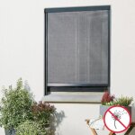 Madecostore moustiquaire enroulable anti - pollen en alu pour fentre - gris anthracite - l80 x h130cm ...