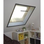 Madecostore moustiquaire fentre de toit - noir - l130 x h150cm