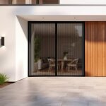 Madecostore moustiquaire rideau de porte sans percer pour baie vitre - noir - l220 x h220cm