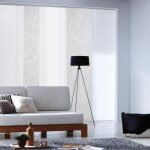 Madecostore panneau japonais tamisant  motif arbre - blanc - l60 x h300cm