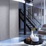 Madecostore panneau japonais tamisant uni - gris - l45 x h260cm Madecostore panneau japonais tamisant uni - gris - l45 x h260cm