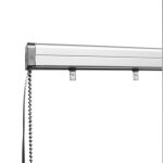 Madecostore rail pour lamelles verticales 89mm ouverture latérale - gris alu - l240cm Madecostore rail pour lamelles verticales 89mm ouverture latérale - gris alu - l240cm