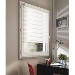 Madecostore store enrouleur jour nuit sans percer h160cm - blanc - l41 x h160cm