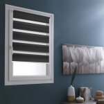 Madecostore store enrouleur jour nuit basique - gris anthracite - l65 x h100cm