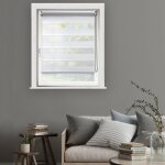 Madecostore store enrouleur jour nuit chic sans percer - gamme must - blanc - l66 x h160cm