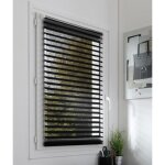 Madecostore store enrouleur jour nuit duo voile sans percer - noir - l91 x h150cm