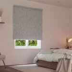 Madecostore store enrouleur occultant ancona effet tweed h190cm - gris - l64 x h190cm
