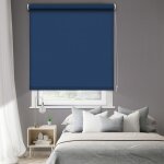 Madecostore store enrouleur occultant uni h190cm - bleu fonc - l64 x h190cm