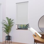 Madecostore store enrouleur tamisant thermique e - roll motoris� - gris - l64 x h250cm