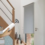 Madecostore store enrouleur voile e - roll motoris� - gris - l120 x h250cm