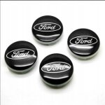 Maernan� 4pcs caches moyeu centre roue 54mm ford noir logo enjoliveur