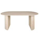Maeva - table à manger - bois effet travertin - 6 personnes - beige Maeva - table à manger - bois effet travertin - 6 personnes - beige