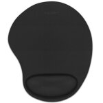 Magnet - tapis de souris noir avec repose - poignet mousse eva confort optimal ergonomique