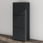 Mai & mai armoire à chaussures commode à chaussures entrée avec 3 compartiments meuble à chaussures gris ... Mai & mai armoire à chaussures commode à chaussures entrée avec 3 compartiments meuble à chaussures gris ...