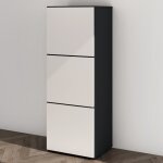 Mai & mai armoire à chaussures commode à chaussures entrée meuble à chaussures gris noir mat + blanc ... Mai & mai armoire à chaussures commode à chaussures entrée meuble à chaussures gris noir mat + blanc ...