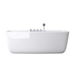 Mai & mai baignoire îlot en acrylique blanc rectangulaire 170x80x58cm baignoire sur pieds avec robinet ... Mai & mai baignoire îlot en acrylique blanc rectangulaire 170x80x58cm baignoire sur pieds avec robinet ...