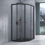 Mai & mai cabine de douche noir avec portes cabine de douche en quart de cercle avec bac � douche verre ...