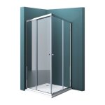 Mai & mai cabine de douche paroi de douche avec deux portes coulissantes verre tremp� de s�curit� transparent ...