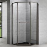 Mai & mai® cabine de douche paroi de douche pentagonale 80x80 cm bac à douche blanc compris verre transparent ... Mai & mai® cabine de douche paroi de douche pentagonale 80x80 cm bac à douche blanc compris verre transparent ...